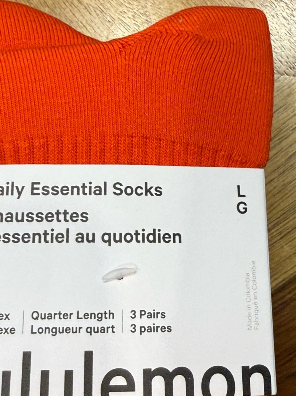Lululemon Daily Essential  Quarter-Length Socks 3-Pack unisex Large new